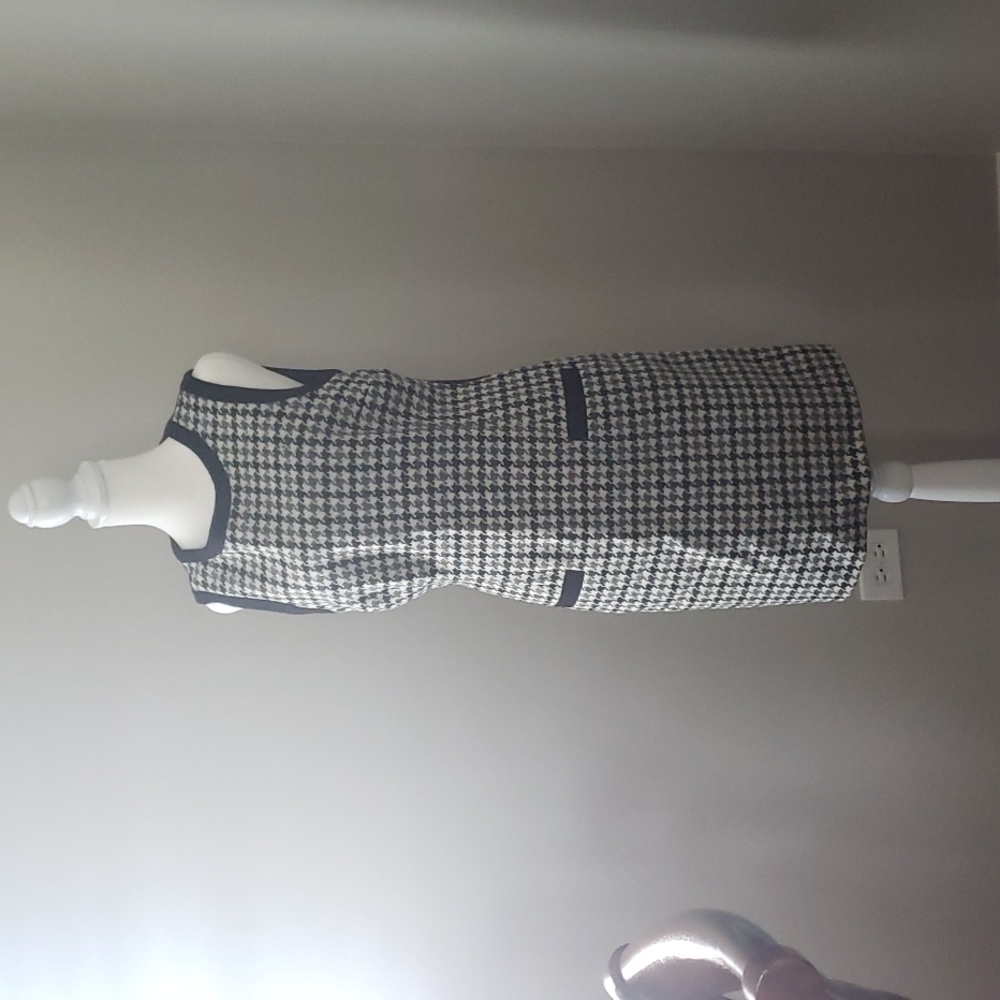 Boden houndstooth sleeveless dress